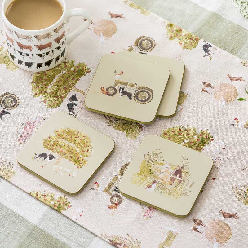 Sophie Allport Coasters - Set Of 4 - Farm Friends image number 3